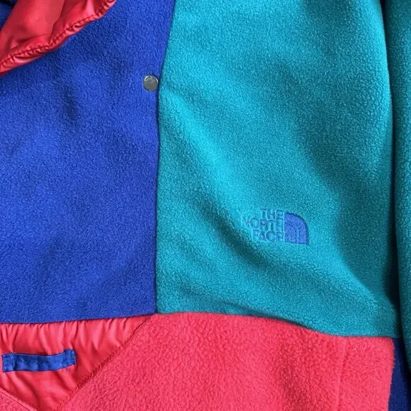 Vintage The North Face Color Block Reversible Pullover size Medium Anorak Jacket